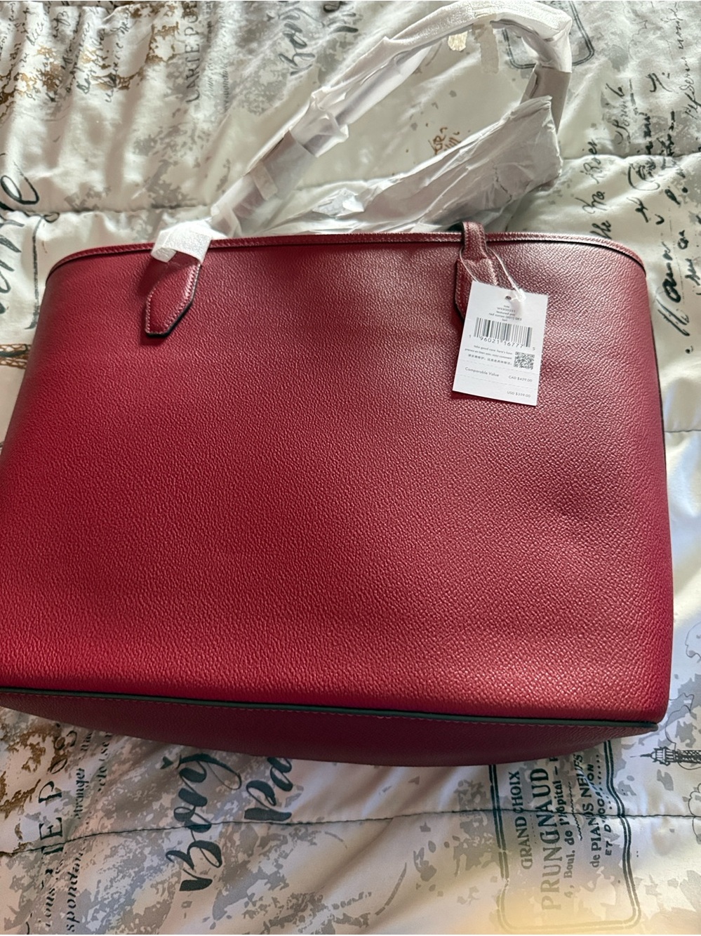 kate spade Red Pebble Leather Tote